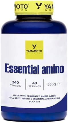 YAMAMOTO NUTRITION Essential AMINO 240 Compresse, Integratore di Amminoacidi Essenziali Fermentati EAA e Ramificati BCAA 2:1:1, Integratore per Sportivi