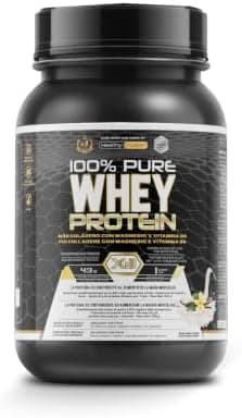 Healthy Fusion Whey Protein | Proteina Whey pura con Collagene + Magnesio | Tonifica e aumenta la massa muscolare | Migliora i tuoi allenamenti | 1000g di proteina (Vaniglia) Healthy FUSION - integratore