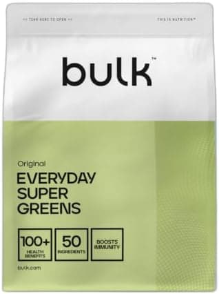Bulk Everyday Super Greens Polvere | Originale | 30 Porzioni | Con 50 Vitamine, Minerali &amp; Superfood | Ricco di Vitamina C, D &amp; B12 | Supporta Immunità &amp; Benessere