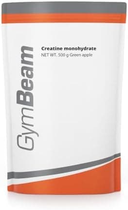 GymBeam Creatina Monoidrata 100%, Polvere Altamente Solubile, Migliora le Prestazioni in Allenamenti di Alta Intensità, Ideale per Atleti di Forza e Sport di Squadra (500 g, Green Apple)