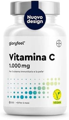 Vitamina C, Acido Ascorbico, Vitamina C 1000mg, Eletto PRODOTTO DELL'ANNO 2025, 200 Compresse Vegan (6+ mesi), Vitamin C Pura Compresse, Integratore Difese Immunitarie, Vitamin C Concentrata