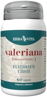 ERBA VITA Integratore Alimentare di Valeriana - 60 Capsule - Utile in caso di stanchezza fisica e mentale