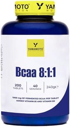 Bcaa 8:1:1 integratore alimentare di aminoacidi a catena ramificata con vitamine B1 e B6 200 compresse