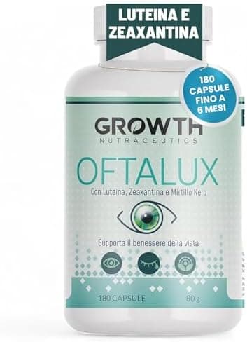Luteina e Zeaxantina [180 Capsule - Scorta da 3 a 6 Mesi] Luteina per Protezione Vista- Integratore Occhi - con Mirtillo Nero e Vitamine A, Vitamina E - Difesa da Luce Blu - Affaticamento Visivo