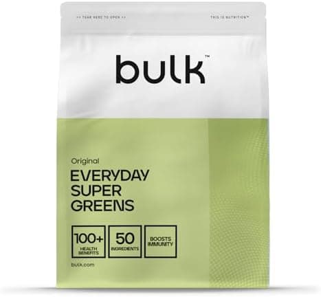 Bulk Everyday Super Greens Polvere | Originale | 30 Porzioni | Con 50 Vitamine, Minerali &amp; Superfood | Ricco di Vitamina C, D &amp; B12 | Supporta Immunità &amp; Benessere