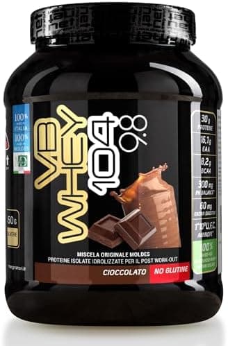 NET Integratori VB WHEY 104 9.8 Optipep - 450g Cioccolato - Proteine Isolate Idrolizzate per via Enzimatica Con EAA e BCAA - Massimizza Sintesi Proteica, Crescita e Mantenimento Muscolare