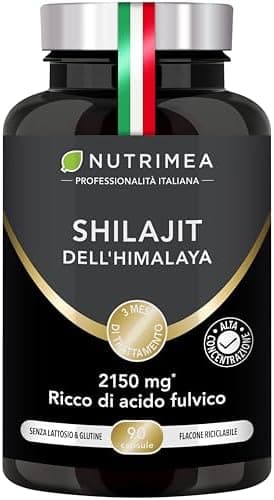 Shilajit Puro 2150mg per Capsula Nutrimea 90 Capsule