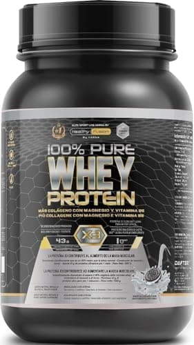 Healthy Fusion Whey Protein | Proteina Whey pura con Collagene e Magnesio | Migliora i tuoi allenamenti | Protegge e aumenta la massa muscolare | 1000g di Proteina (Biscotto) Generico - integratore