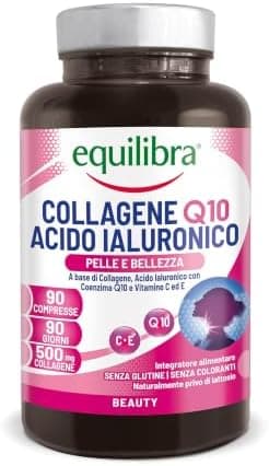 Equilibra Integratori Alimentari, Collagene Q10 Acido Ialuronico, Benessere e Be Equilibra - integratore
