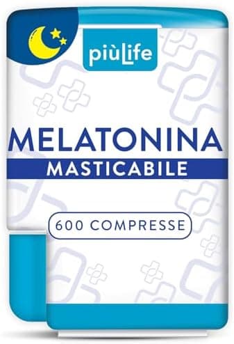 Melatonina Per Dormire Meglio – 1 mg per compressa – Caramelle melatonina forte e pura, senza zucchero – Allevia Jet Lag, Pastiglie per dormire come un Sonnifero Naturale Sonno zZZ – PiùLife Generico - integratore