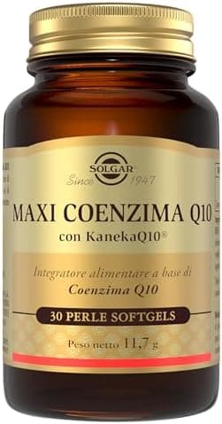 Solgar MAXI COENZIMA Q10, 30 perle – 100 mg KanekaQ10® – funzione mitocondriale Maxi - integratore