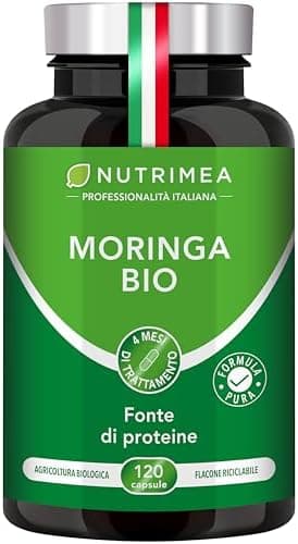 Moringa Bio Oleifera 310mg 120 Capsule Vegane Nutrimea Nutrimea - integratore