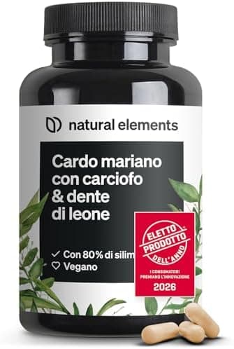 Cardo Mariano, Carciofo e Tarassaco (Dente di Leone), 120 Capsule, Integratore con Silimarina, Disintossicazione del fegato, Depurazione, Digestione, Qualità superiore, senza Additivi Generico - integratore