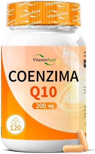 Coenzima Q10 200mg Per Singola Capsula, 120 Capsule (4 Mesi di Fornitura) Fermentato Naturalmente ad Elevata Biodisponibilità, Q10 integratore - VitaminPure
