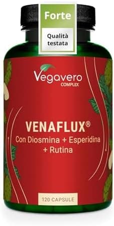 Vegavero Diosmina + Esperidina Alto Dosaggio | 120 caspule | 100% NATURALE con Rutina, Ippocastano e Rusco | Integratore Flavonoidi per Microcircolo, Circolazione Gambe e Vene Varicose | Vegan Generico - integratore