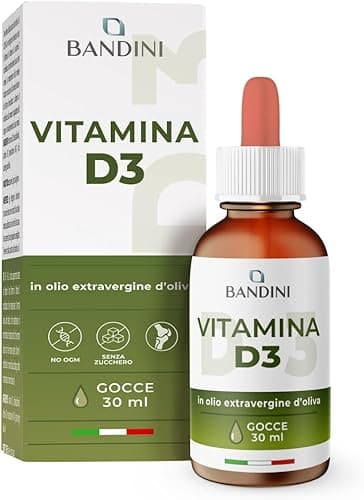 Bandini® Vitamina D3 2000 UI 365 Softgels, Alto Dosaggio 50μg, Vitamine D Coleca
