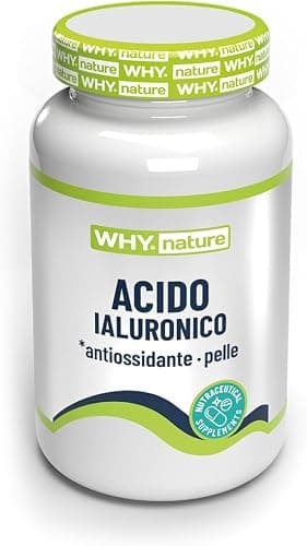 WHY NATURE ACIDO IALURONICO - Acido Ialuronico e Vitamina C - Integratori Alimentari con Estratto di Acerola ad Azione Antiossidante - Senza Glutine - 30 cpr Generico - integratore