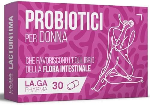 Probiotici Donna per la Flora Batterica Vaginale, anche in caso di Candida. Alto Dosaggio di Probiotici Vaginali: Lactobacillus Reuteri, Rhamnosus gg, Crispatus e Saccharomyces Boulardii. 30 Capsule Generico - integratore