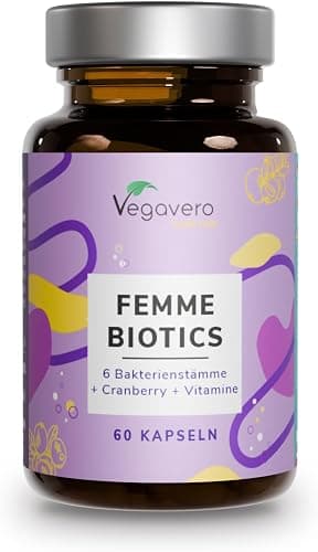 Probiotici Donna | 35 Miliardi UFC/giorno da 6 Ceppi Batterici | con Mirtillo Rosso, Vitamine, Lattobacilli e Bifidobatteri | per Flora Intima e Vie Urinarie | 60 capsule | Vegan | Vegavero Generico - integratore
