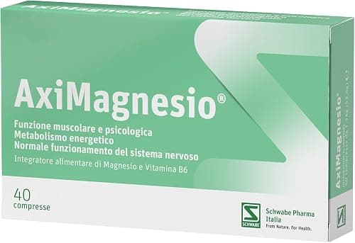Aximagnesio Integratore Alimentare di Magnesio ad Alta Biodisponibilità da 8 Fonti di Magnesio con Vitamina B6, 40 Compresse da 150 mg Generico - integratore