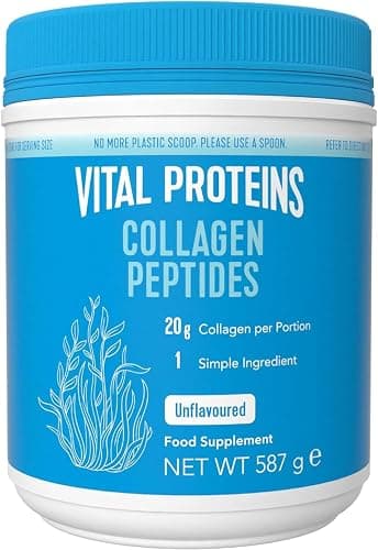 Vital Proteins Collagen Peptides, integratore collagene idrolizzato in polvere, inodore e insapore, per pelle, capelli e unghie, 20g di peptidi di collagene bovino per porzione, 587g Generico - integratore