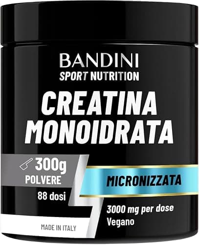 Creatina Monoidrata in Polvere 100% Pura, Vegana, 100 Dosi, Fattore di Maglia 200, 1 Solo Misurino al Giorno, Creatina in Polvere Micronizzata da 300g con Misurino, Pre Workout, Intra e Post Workout