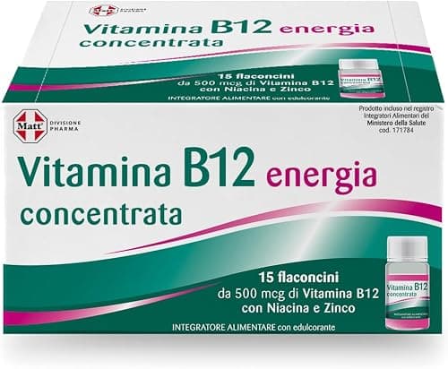 Be-Total Advance B12 Integratore Alimentare Con Vitamina B12, per fornire un sostegno in caso di stanchezza fisica e mentale dopo i 50 anni, 30 Flaconcini