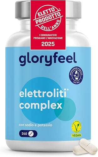 Elettroliti, 240 Compresse, ELETTO PRODOTTO DELL'ANNO 2025, con Magnesio, Potassio, Sodio, Calcio e Cloruro – Equilibrio Elettrolitico &amp; Funzione Muscolare – Vegano, Senza Glutine e Senza Additivi Generico - integratore