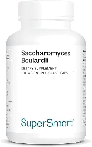 Saccharomyces Boulardii - 20 Miliardi di UFC - Probiotico - SuperSmart | Aiuta a riequilibrare la flora intestinale e a ridurre i disturbi digestivi - Ultra lievito - Vegano - DrCaps™ Generico - integratore