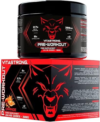 Pre Workout Potente | Integratore Pre-Allenamento Boost di Energia | AAKG, Beta Alanina, Caffeina, Citrullina, Taurina, Tirosina | Vitamine B3, B6, B12 | 510g | Gusto Frutti Rossi | Nutrimea