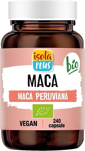 ISOLA PLUS Maca Gialla Peruviana, Integratore Alimentare Biologico, 240 Capsule da 560mg, Vegano e Bio Generico - integratore