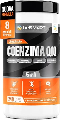 Coenzima Q10 240 Capsule – 1 al Giorno 8 Mesi – Ubiquinolo 200 mg Alta Biodisponibilità con Shilajit, Acido Alfa Lipoico, Vitamina B12 e Pepe Nero – Supporto Energia Generico - integratore