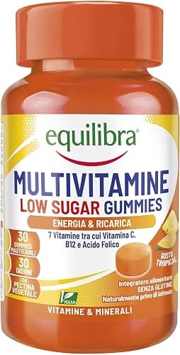 Supradyn Energy, Integratore Multivitaminico Completo, con Vitamine A, B, C, D, E e Coenzima Q10, 70 Caramelle Gommose Multivitaminiche Gusto Ciliegia, Lampone e Arancia