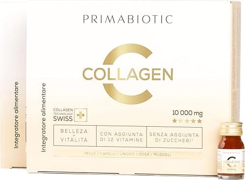 Collagene da Bere - Primabiotic Collagen 10000 mg | 60 Flaconcini da 30 ml (1800 ml) | Integratore Liquido di Alta Qualità per la Bellezza | 95% di Assorbimento | Pelle, Capelli, Articolazioni Generico - integratore