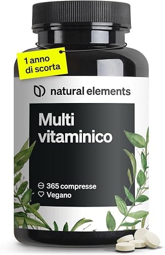 Multivitaminico – 365 compresse vegane – scorta annuale – preziose vitamine A-Z, vitamina K1 e K2 – senza additivi inutili – prodotto e testato in laboratorio in Germania Generico - integratore