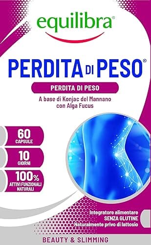 Equilibra Integratori Alimentari, Integratore a Base di Fibra di Konjac e Alga Fucus, per Normale Metabolismo e Normale Funzione Tiroidea, Senza Glutine, 60 Capsule Generico - integratore