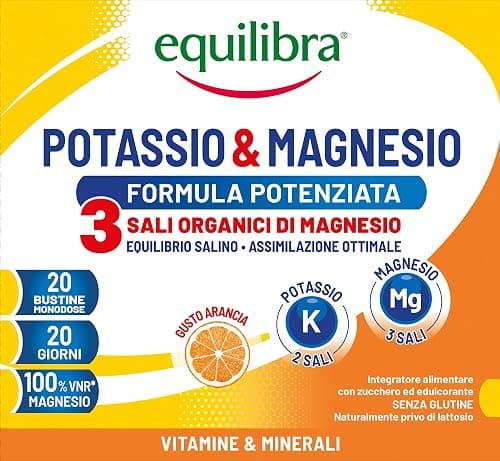 Supradyn Magnesio e Potassio Integratore Multivitaminico con Vitamine B, Vitamina C e Sali Minerali per Stanchezza, Caldo e Sport, 24 Bustine Effervescenti Senza Zucchero, Gusto Arancia