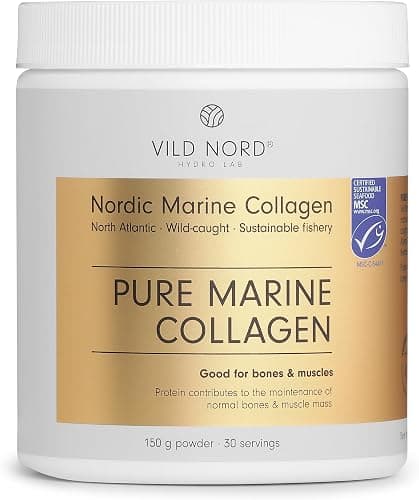 Vild Nord Collagene Marino Puro in Polvere – 150 g, 30 porzioni – Peptidi di collagene idrolizzato 100% Tipo I per pelle, muscoli, capelli, unghie, articolazioni e ossa Generico - integratore