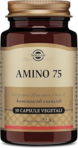 Solgar AMINO 75, 30 capsule vegetali – Amminoacidi essenziali – supporto fabbisogno proteico Generico - integratore