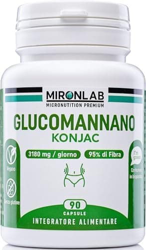 Glucomannano di Konjac 3000mg 180 Capsule
