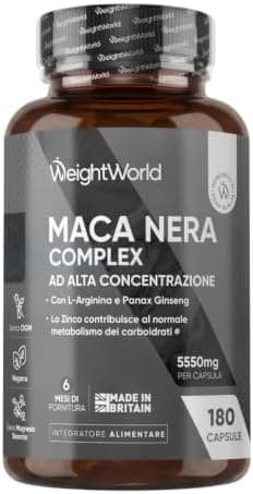 Maca Nera Peruviana 24000mg 180 Capsule Vegane